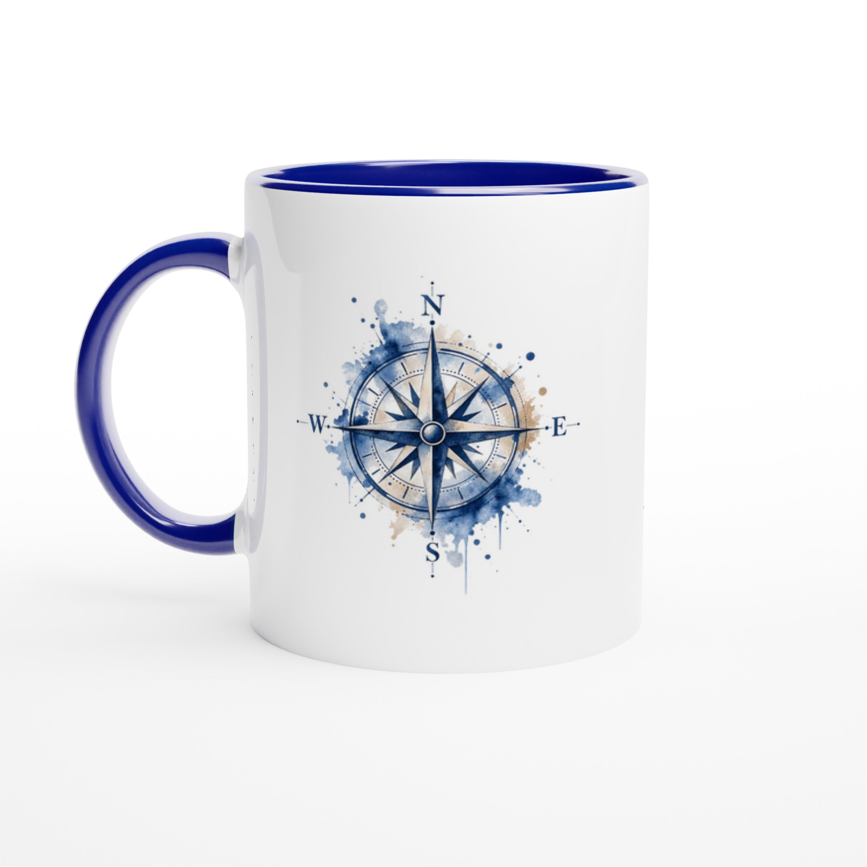True North Compass Colour Inside Ceramic Mug
