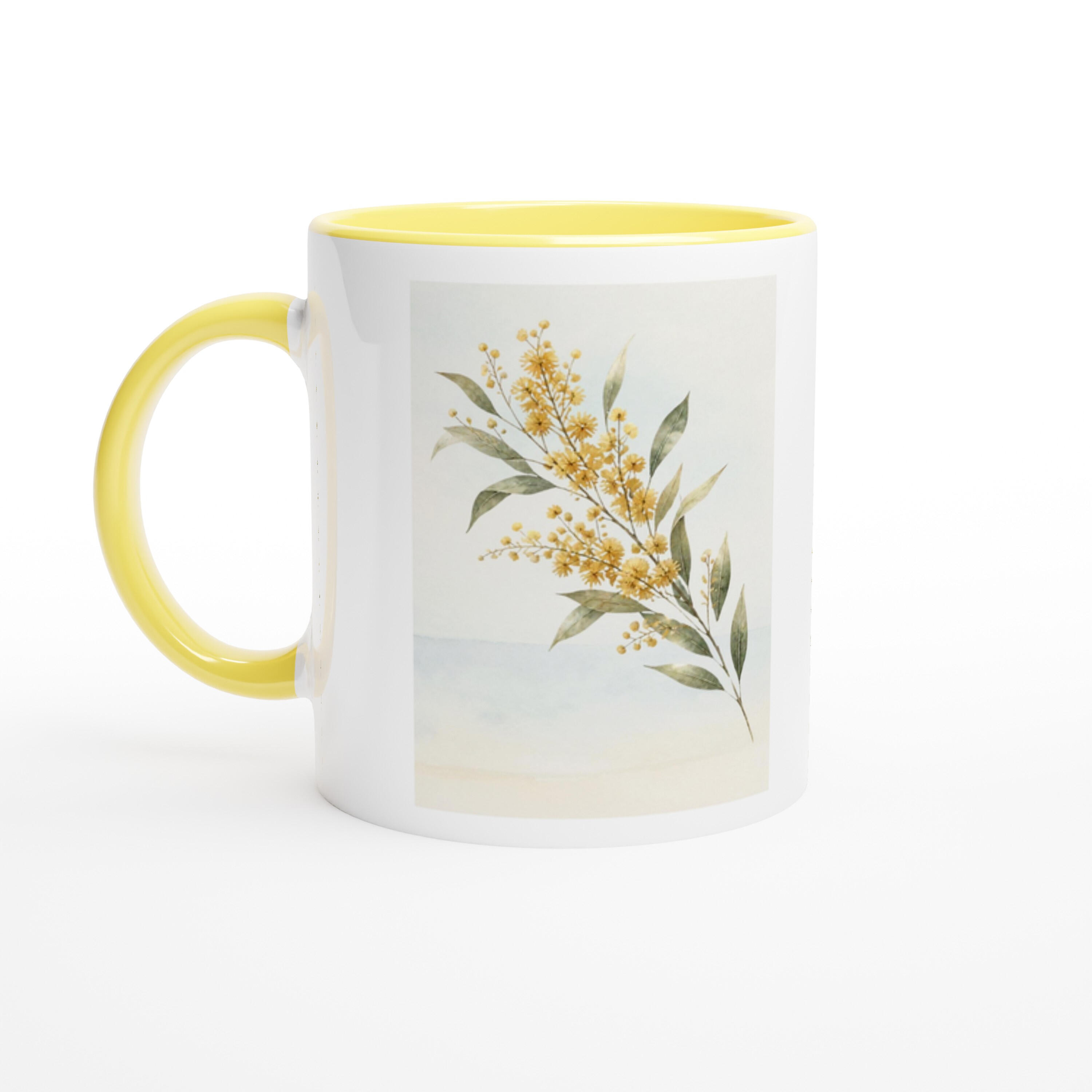 Golden Wattle Acacia Colour Inside Ceramic Mug